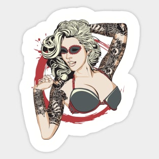 Tattooed Girl Sticker